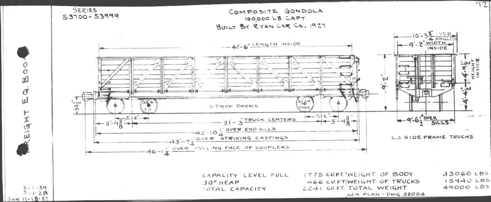 Freight Car Roster - Standard View gondola car diagram 